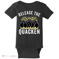 Release The Quacken, Farmer, Duck Lover, Funny Animal Lover Baby Bodysuit thumb 0