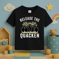 Release The Quacken, Farmer, Duck Lover, Funny Animal Lover Toddler T-Shirt thumb 3