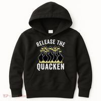 Release The Quacken, Farmer, Duck Lover, Funny Animal Lover Kids Hoodie thumb 0