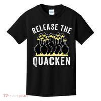 Release The Quacken, Farmer, Duck Lover, Funny Animal Lover Kids T-Shirt thumb 0