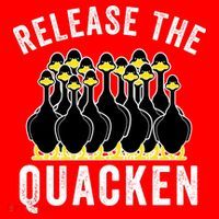 Release The Quacken, Farmer, Duck Lover, Funny Animal Lover Santa Hat thumb 1