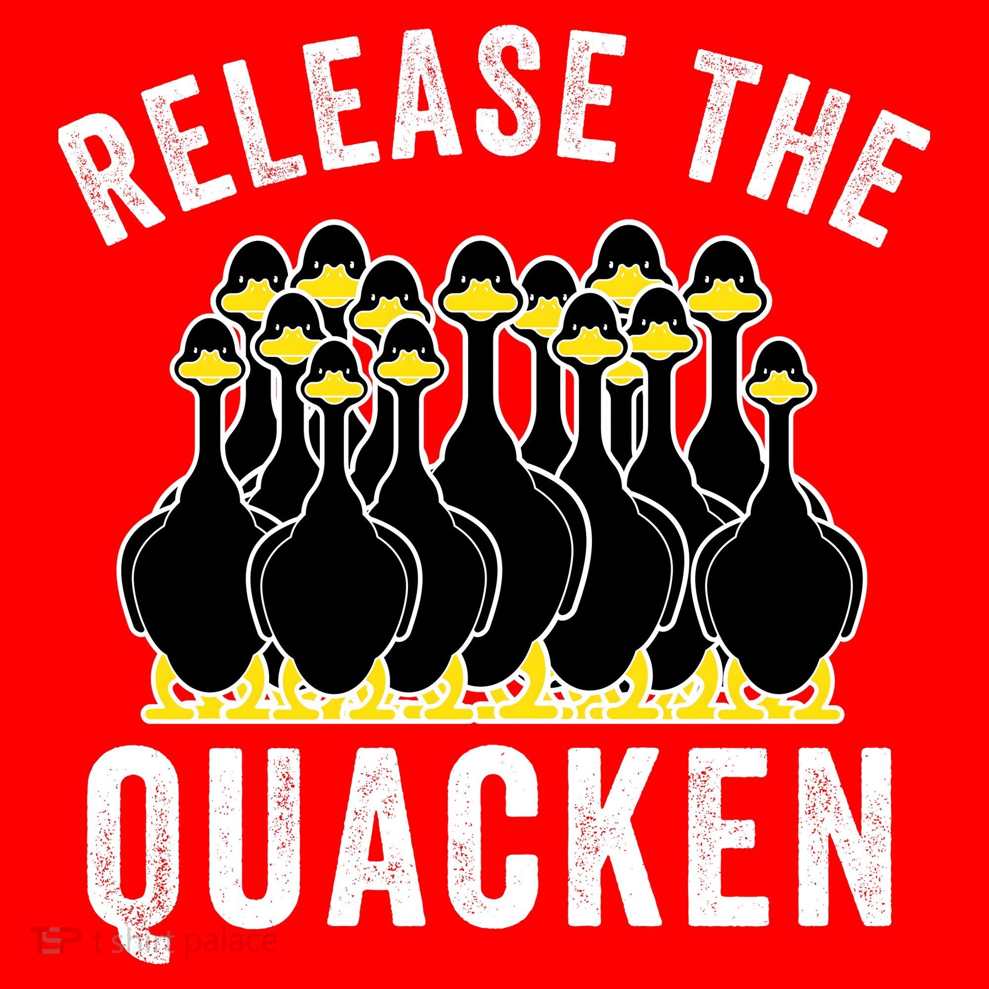 Release The Quacken, Farmer, Duck Lover, Funny Animal Lover Santa Hat