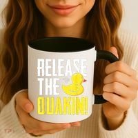 Release The Quackin! Graphic Rubber Duck Coffee Mug thumb 3