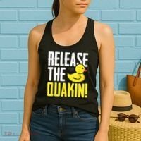 Release The Quackin! Graphic Rubber Duck Women's Tank Top thumb 2