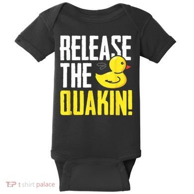 Release The Quackin! Graphic Rubber Duck Baby Bodysuit