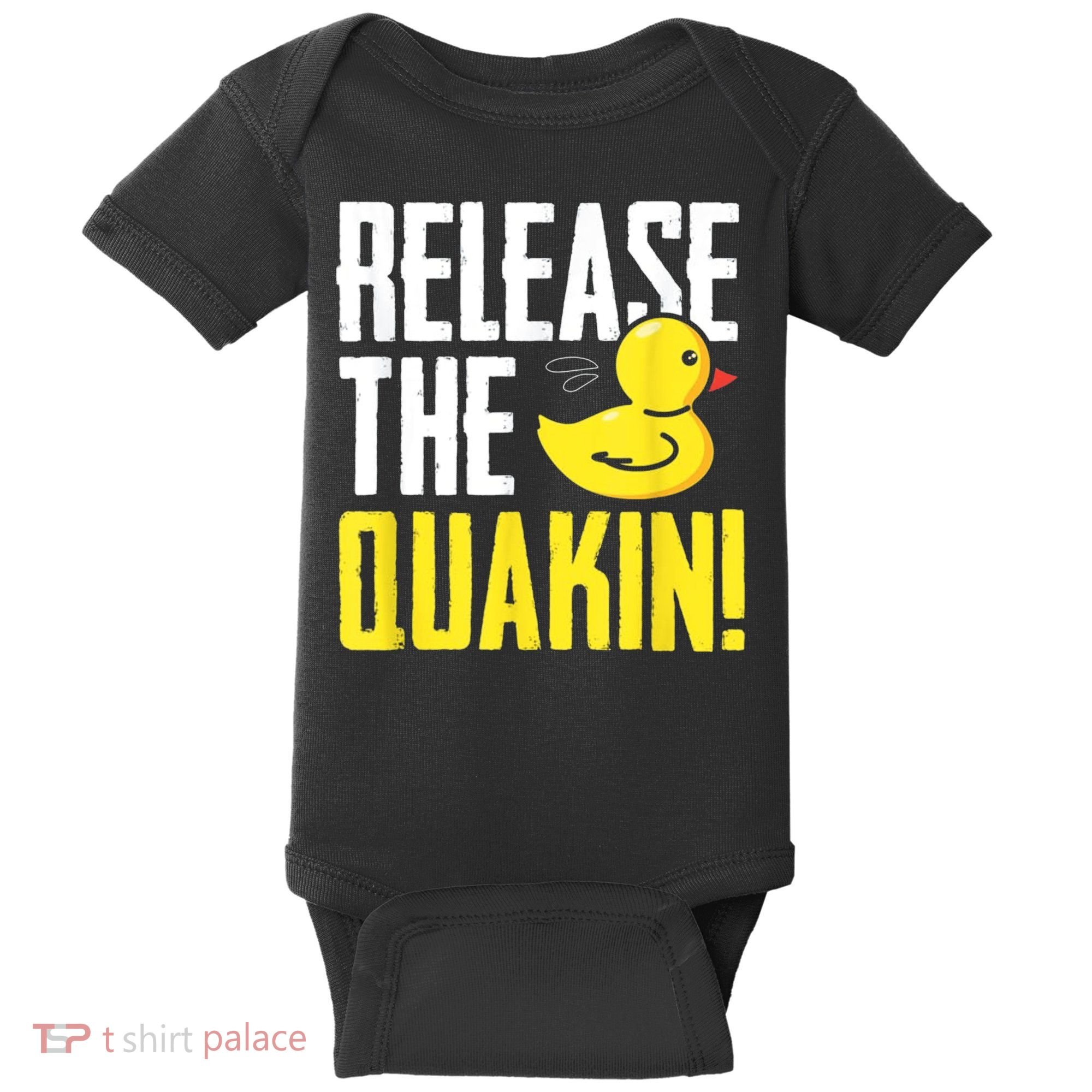 Release The Quackin! Graphic Rubber Duck Baby Bodysuit