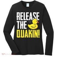 Release The Quackin! Graphic Rubber Duck Women's Long Sleeve Shirt thumb 0