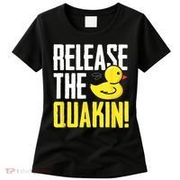 Release The Quackin! Graphic Rubber Duck Women's T-Shirt thumb 0