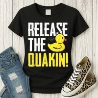 Release The Quackin! Graphic Rubber Duck Women's T-Shirt thumb 3
