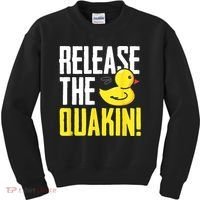 Release The Quackin! Graphic Rubber Duck Kids Sweatshirt thumb 0