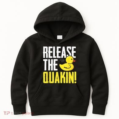 Release The Quackin! Graphic Rubber Duck Kids Hoodie