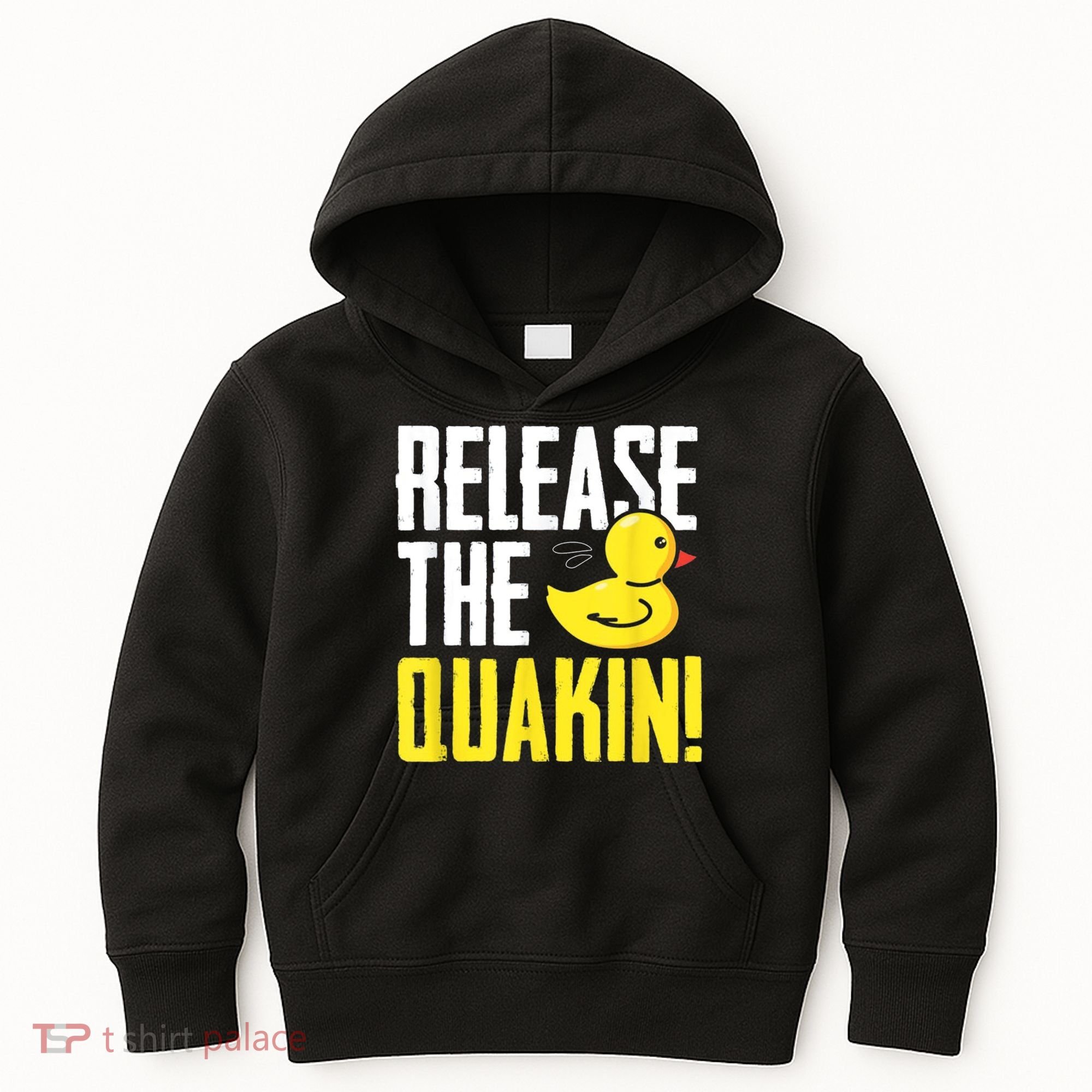Release The Quackin! Graphic Rubber Duck Kids Hoodie