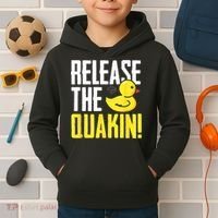 Release The Quackin! Graphic Rubber Duck Kids Hoodie thumb 2