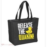 Release The Quackin! Graphic Rubber Duck Tote Bag thumb 2