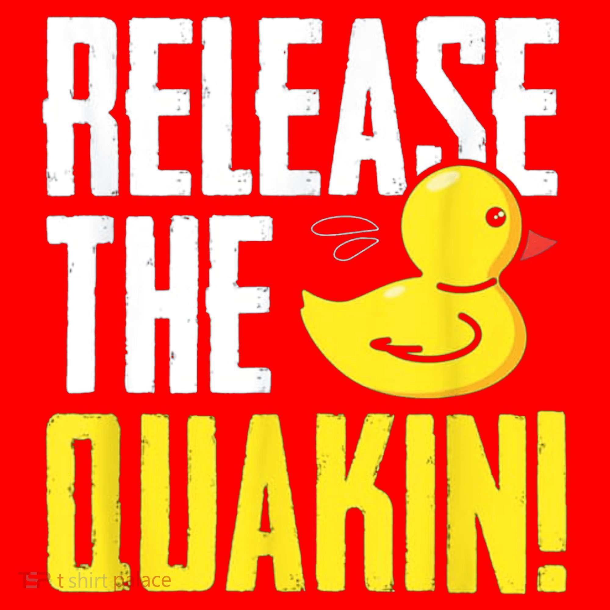 Release The Quackin! Graphic Rubber Duck Santa Hat