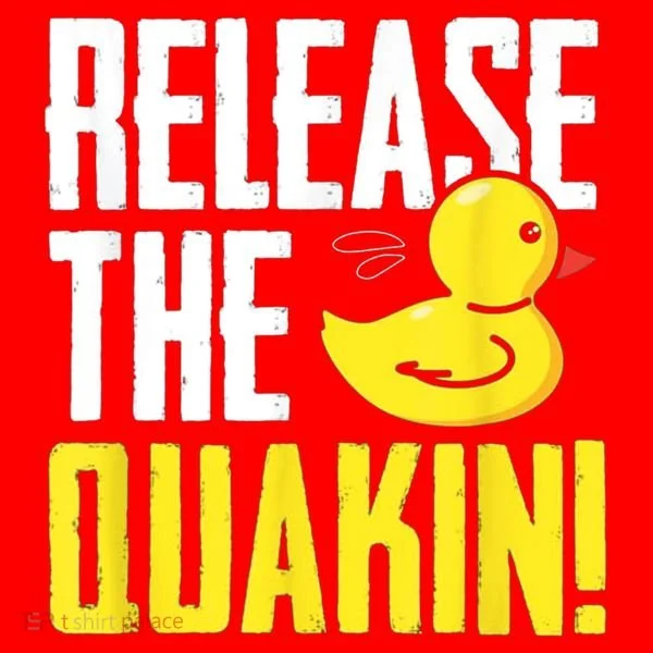 Release The Quackin! Graphic Rubber Duck Santa Hat