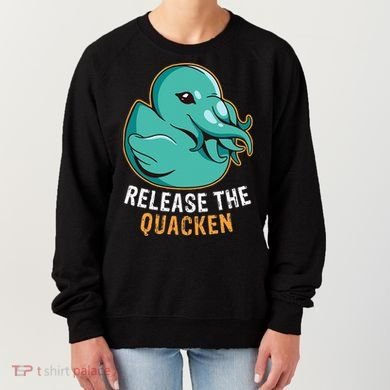 Release the Quacken a Funny Kraken Duck Women's Sweatshirt