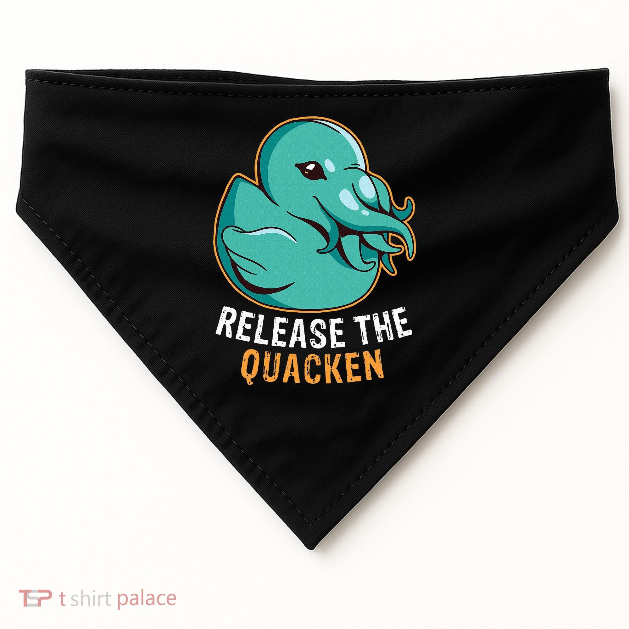 Release the Quacken a Funny Kraken Duck USA-Made Doggie Bandana