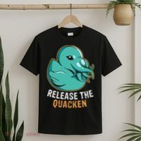Release the Quacken a Funny Kraken Duck T-Shirt thumb 2