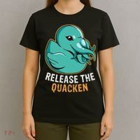 Release the Quacken a Funny Kraken Duck T-Shirt thumb 4