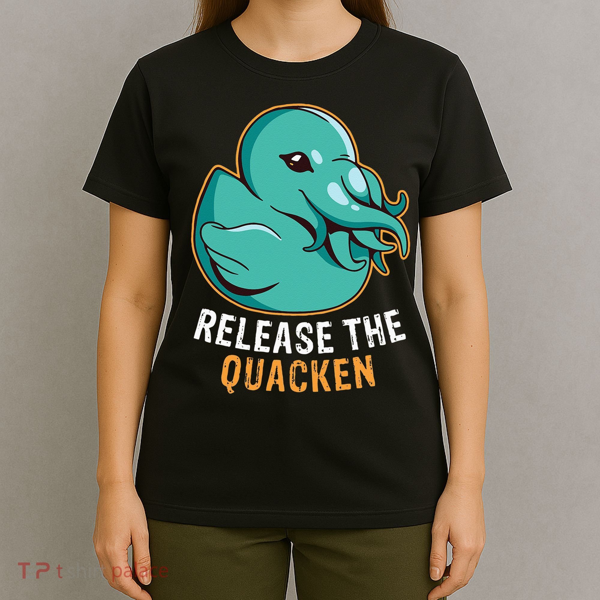 Release the Quacken a Funny Kraken Duck T-Shirt