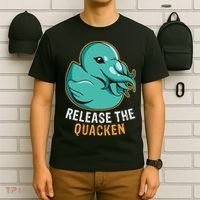 Release the Quacken a Funny Kraken Duck T-Shirt thumb 6