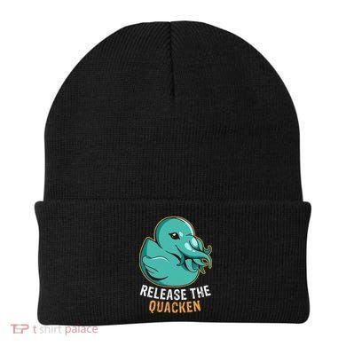 Release the Quacken a Funny Kraken Duck Beanie