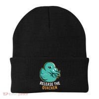 Release the Quacken a Funny Kraken Duck Beanie thumb 0