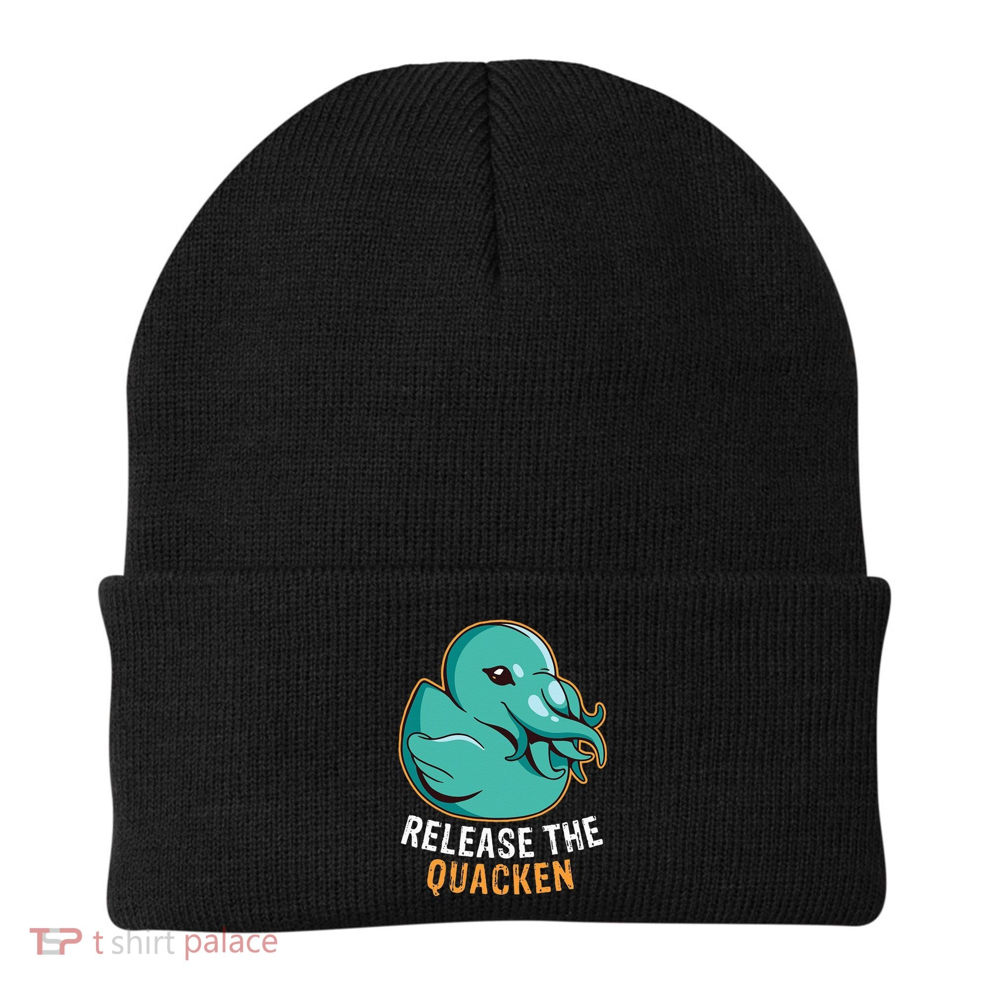 Release the Quacken a Funny Kraken Duck Beanie