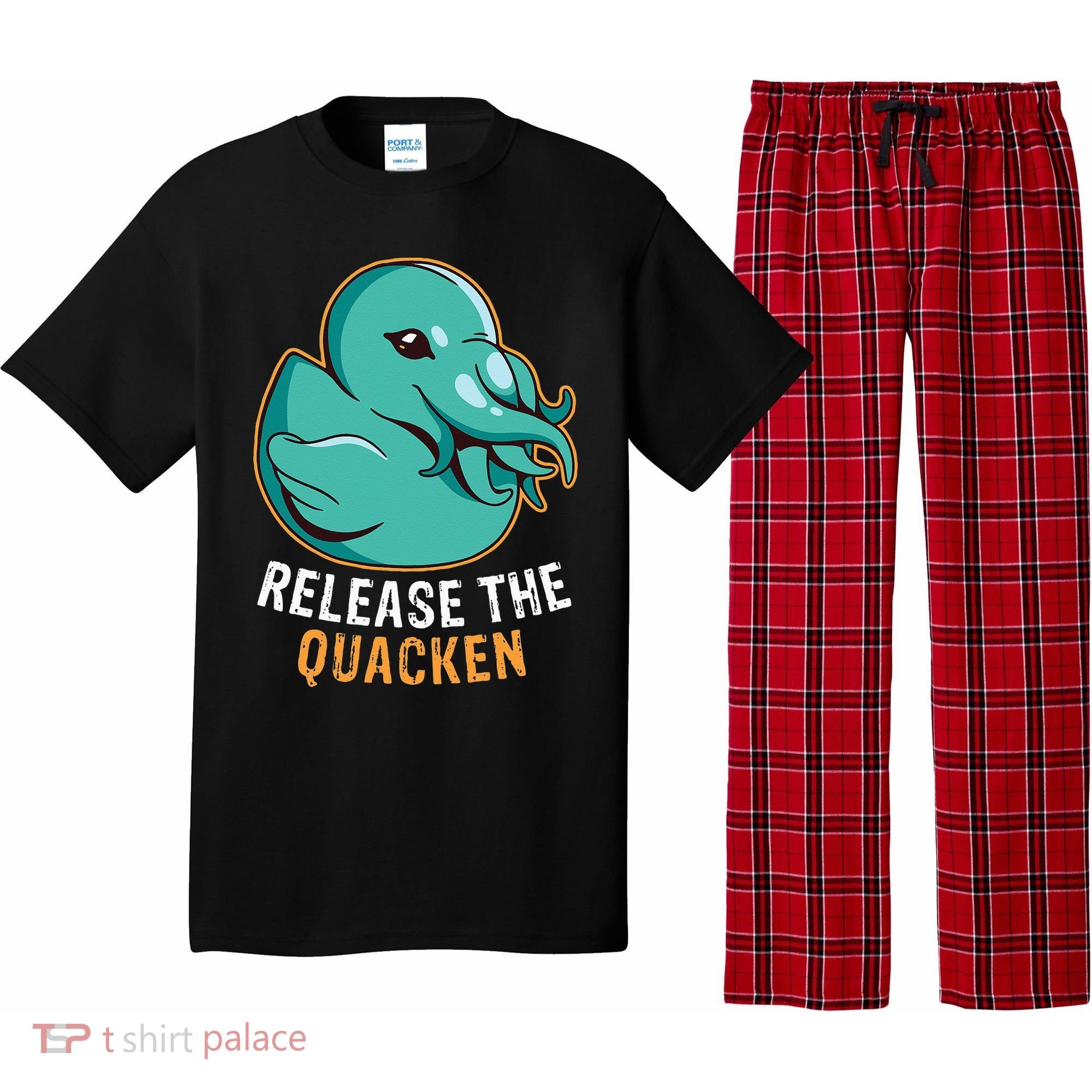 Release the Quacken a Funny Kraken Duck Pajama Set