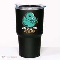 Release the Quacken a Funny Kraken Duck Tumbler thumb 0