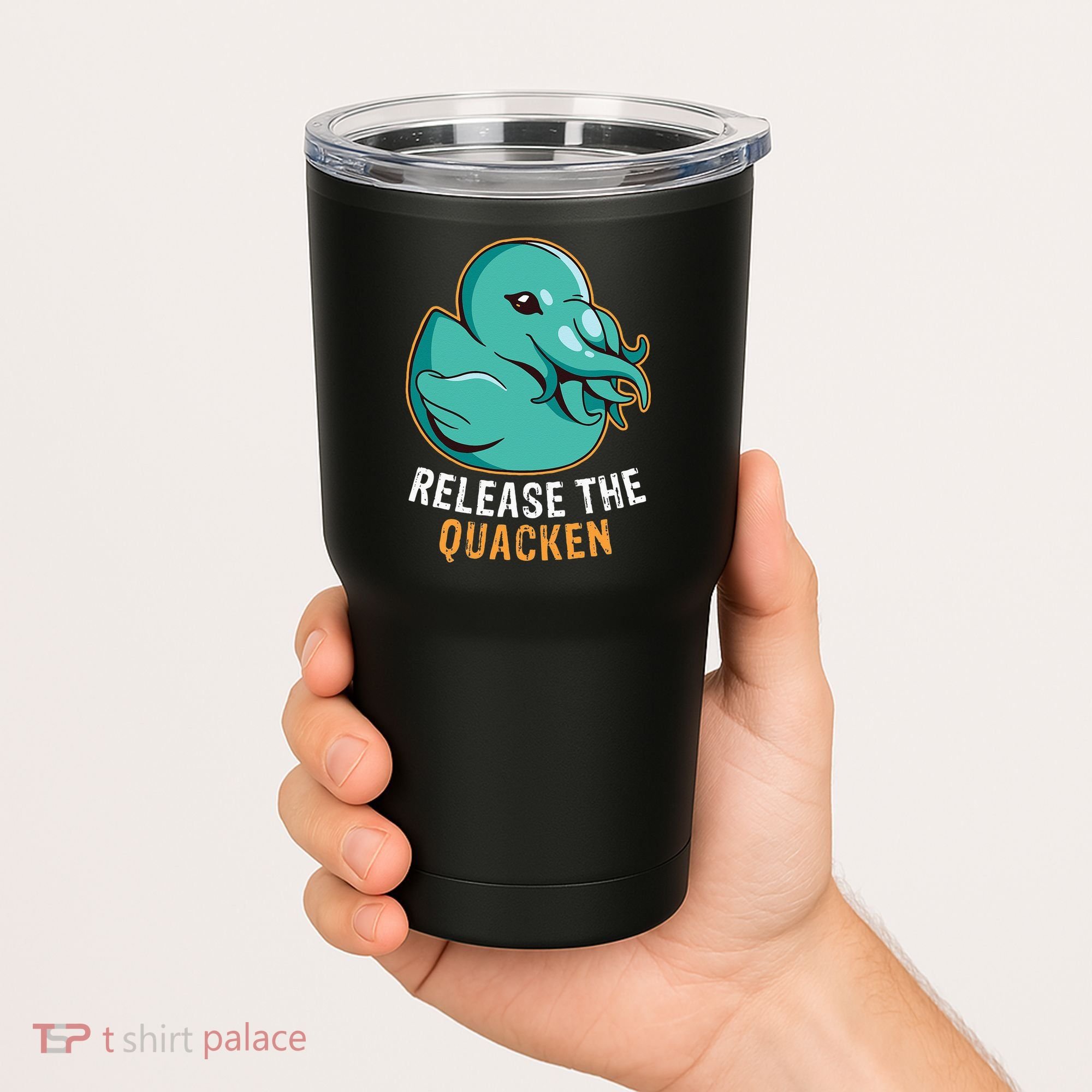 Release the Quacken a Funny Kraken Duck Tumbler