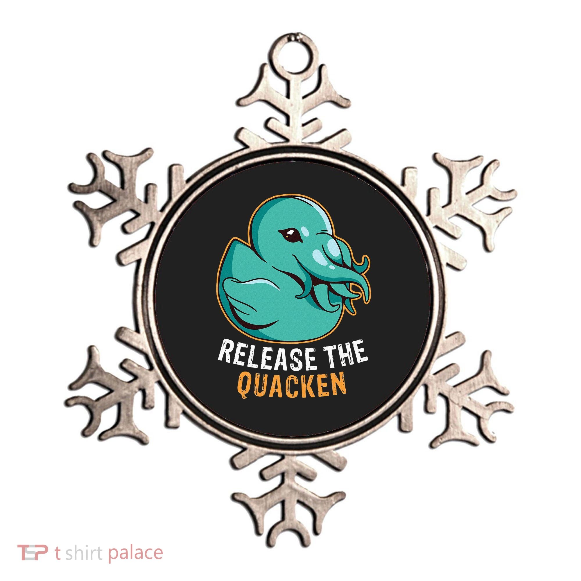 Release the Quacken a Funny Kraken Duck Ornament