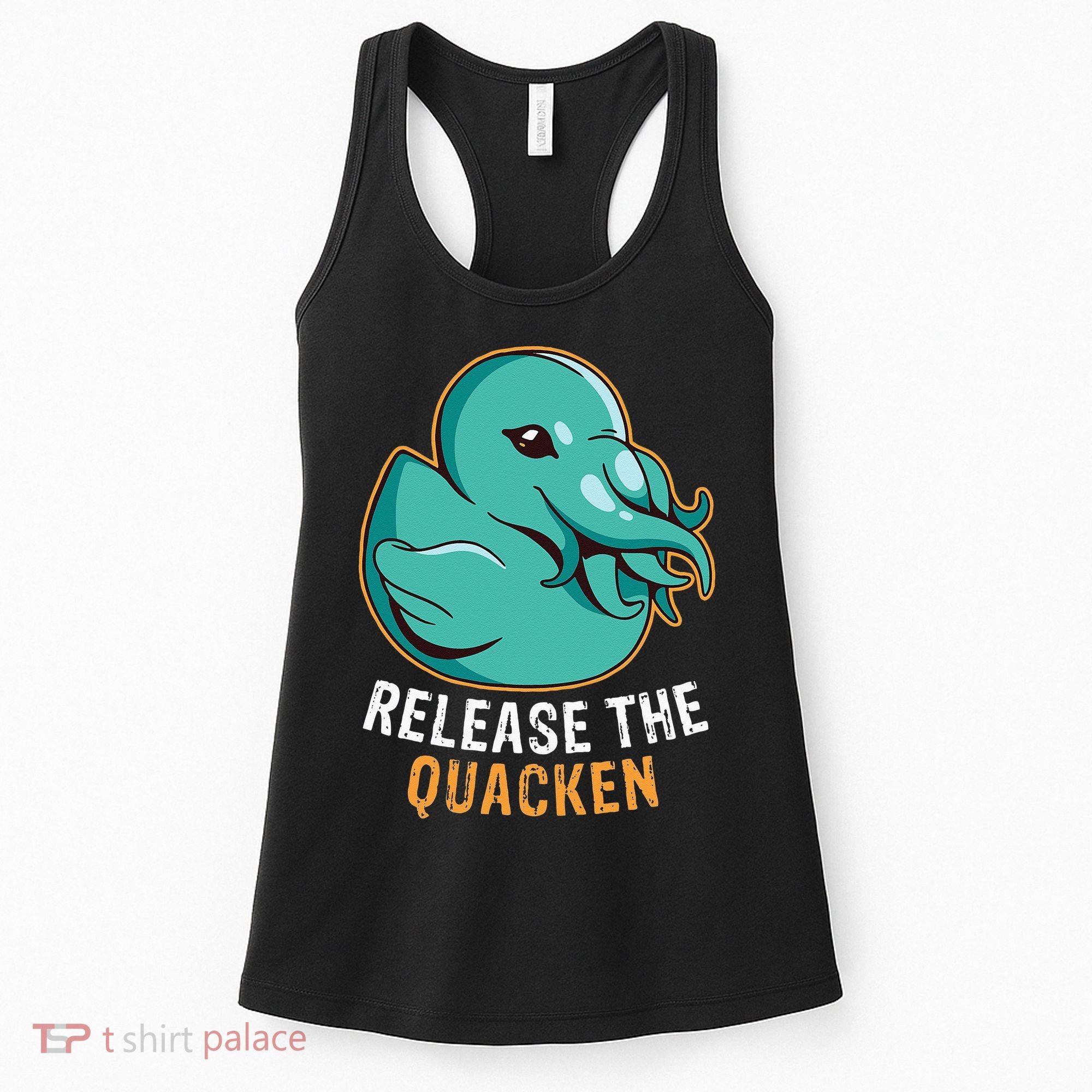 Release the Quacken a Funny Kraken Duck Women's Tank Top
