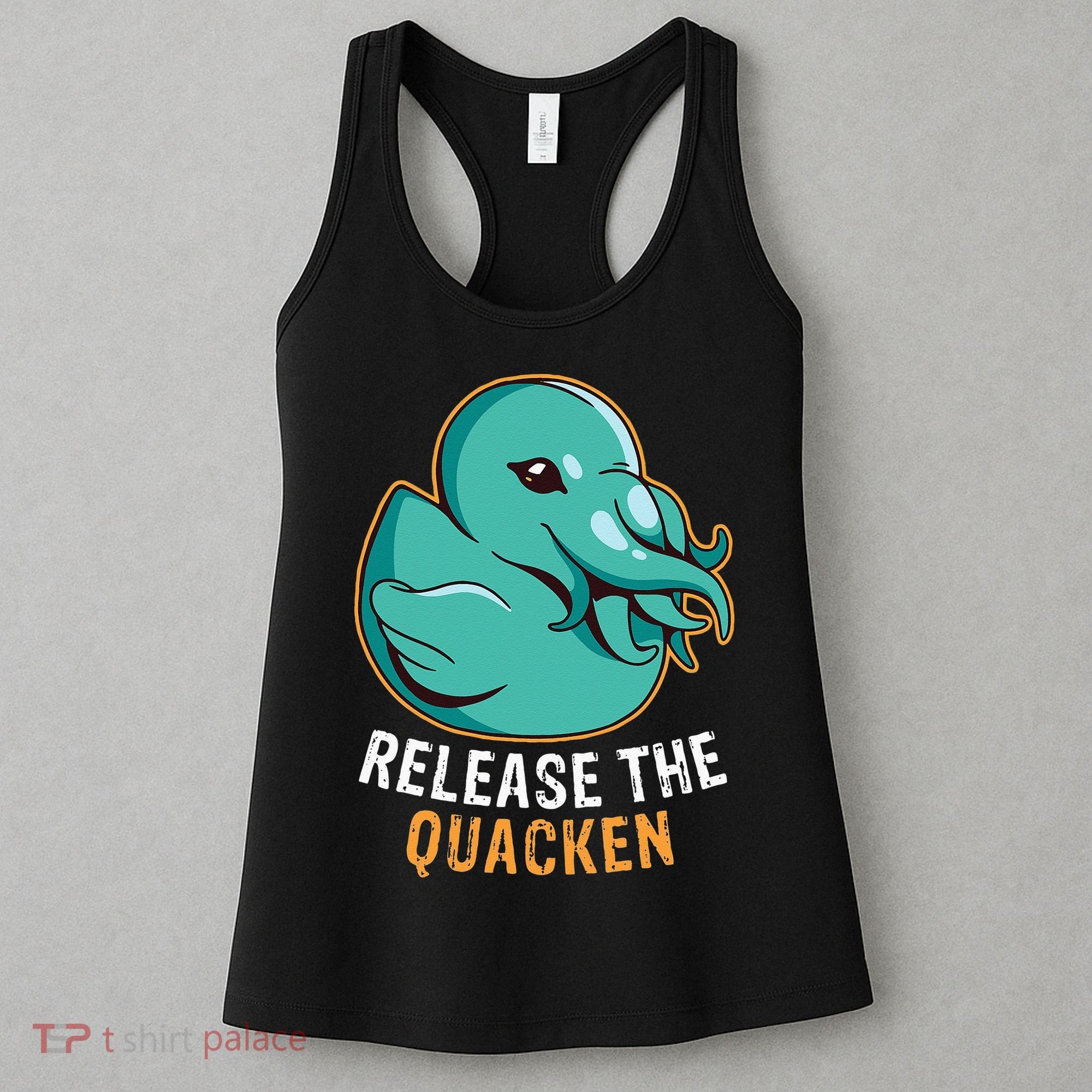 Release the Quacken a Funny Kraken Duck Women's Tank Top