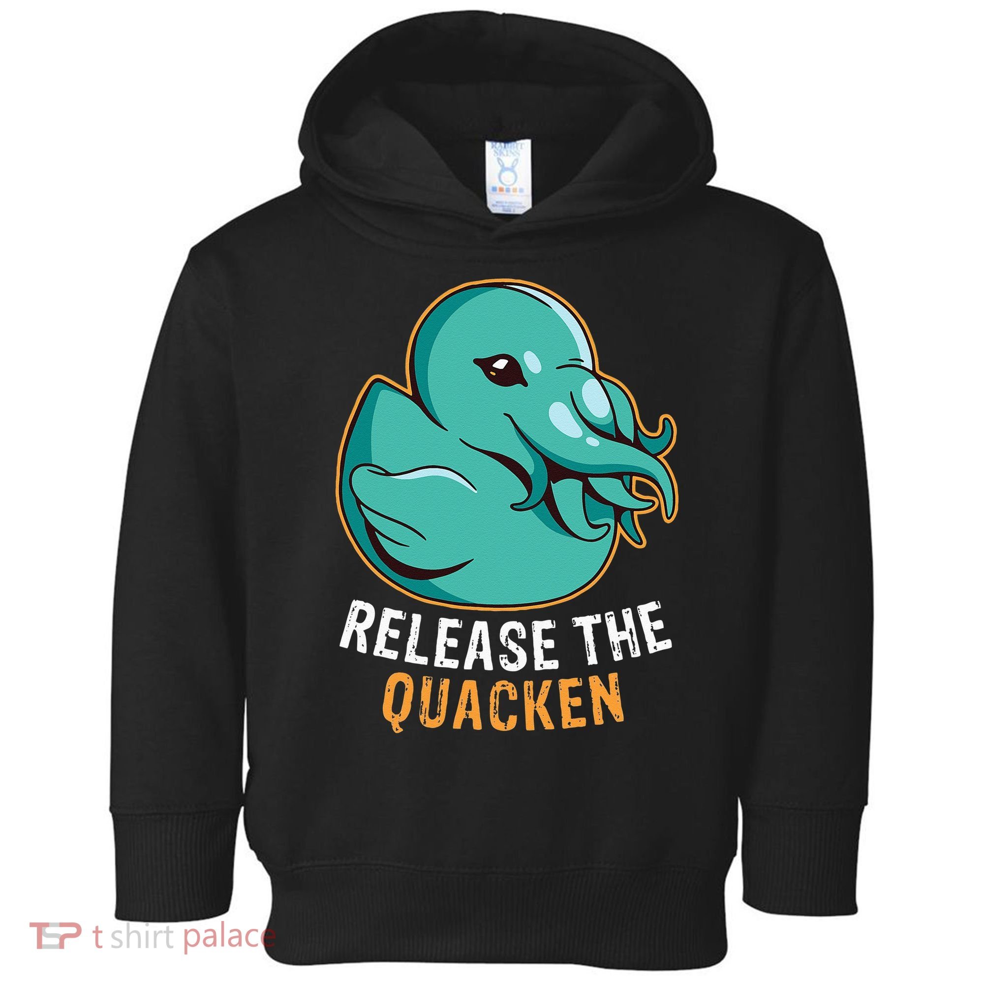 Release the Quacken a Funny Kraken Duck Toddler Hoodie