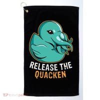 Release the Quacken a Funny Kraken Duck Golf Towel thumb 0
