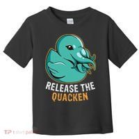 Release the Quacken a Funny Kraken Duck Toddler T-Shirt thumb 0