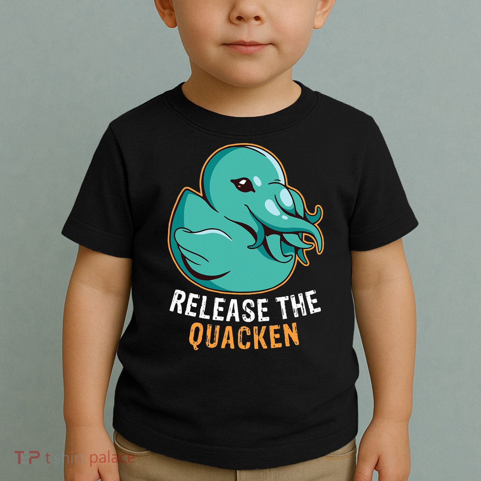 Release the Quacken a Funny Kraken Duck Toddler T-Shirt