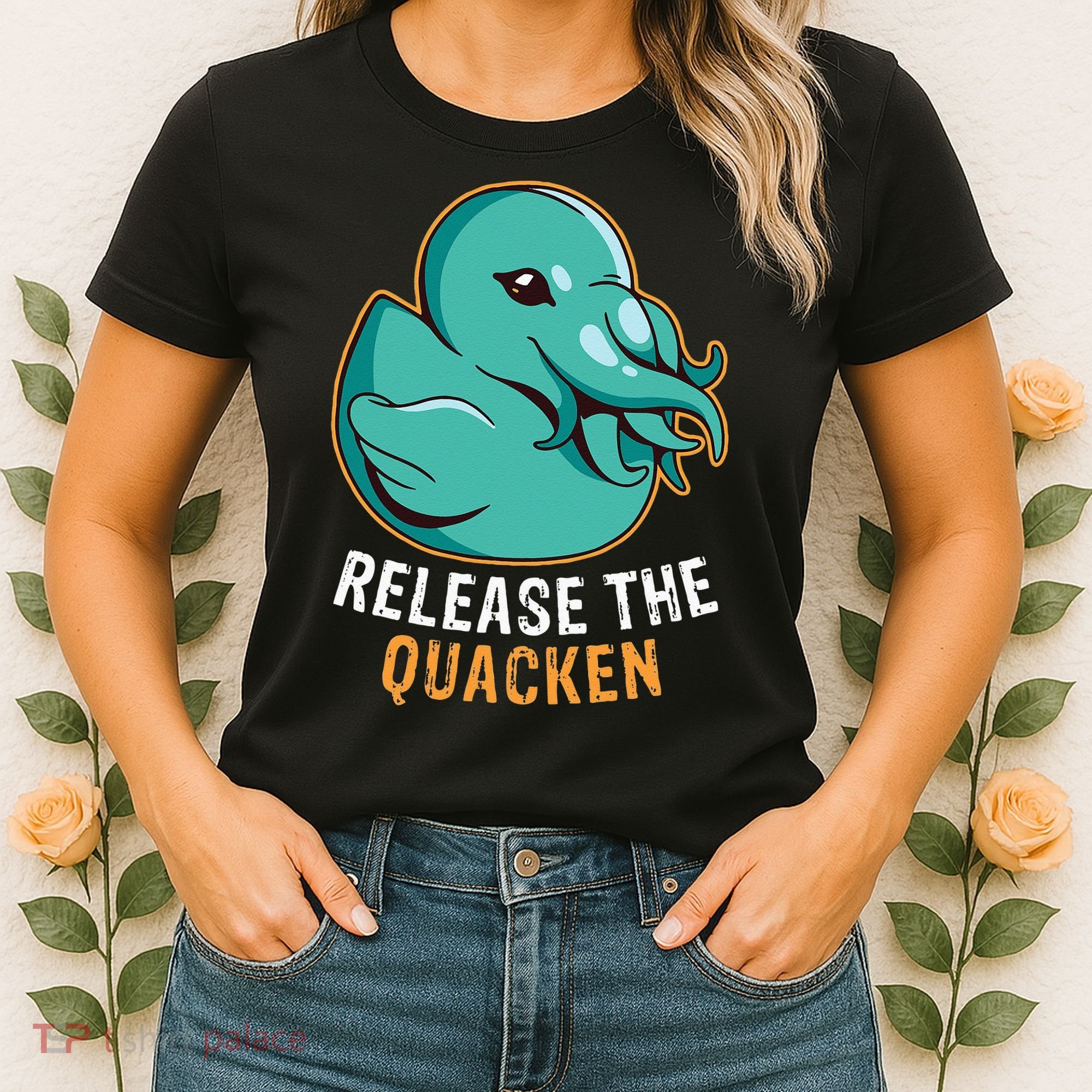 Release the Quacken a Funny Kraken Duck Women's T-Shirt