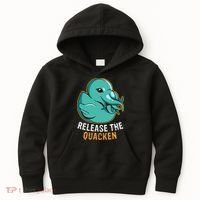 Release the Quacken a Funny Kraken Duck Kids Hoodie thumb 0