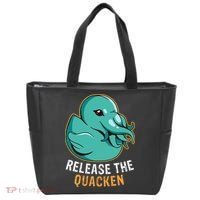 Release the Quacken a Funny Kraken Duck Tote Bag thumb 0