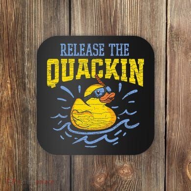 Release The Quackin Rubber Duck Coaster