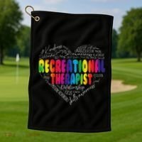 Recreational Therapist Recreation Therapy Therapeutic Golf Towel thumb 1