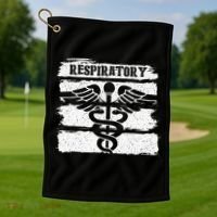 Respiratory Therapist Respiratory Therapy RT Lung Doctor Golf Towel thumb 1