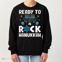 Ready To Rock Hanukkah Pajamas Chanukah Women's Sweatshirt thumb 0