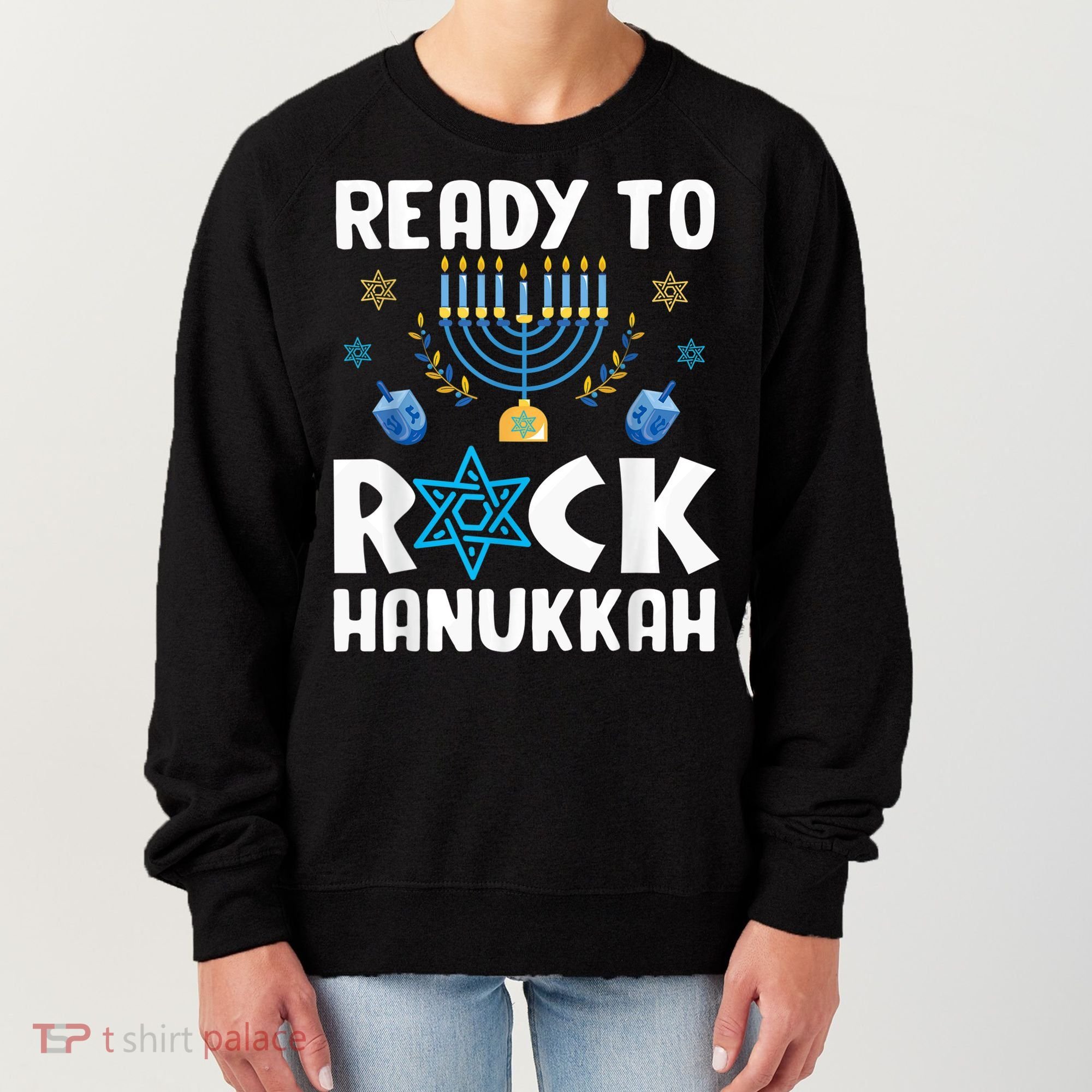 Ready To Rock Hanukkah Pajamas Chanukah Women's Sweatshirt