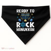 Ready To Rock Hanukkah Pajamas Chanukah USA-Made Doggie Bandana thumb 0