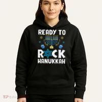 Ready To Rock Hanukkah Pajamas Chanukah Hoodie thumb 5