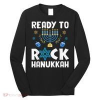Ready To Rock Hanukkah Pajamas Chanukah Long Sleeve Shirt thumb 0